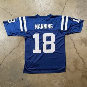 Reebok On Field Peyton Manning NFL Jersey Mens S Blue Indianapolis Colts